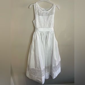 Tiana special occasion girls dress. Satin and lace.